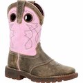 Rocky Big Kids Legacy 32 Waterproof Western Boot, BROWN/PINK, M, Size 6.5 RKW0408Y